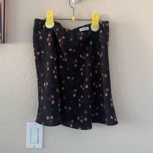 hollister Black floral skirt